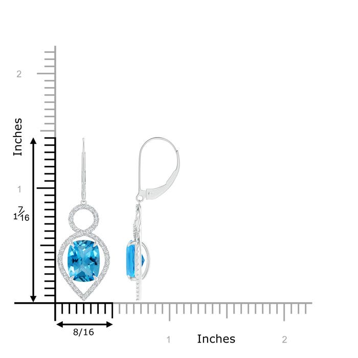 AAAA - Swiss Blue Topaz / 4.83 CT / 14 KT White Gold