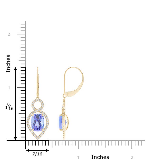 A - Tanzanite / 3.57 CT / 14 KT Yellow Gold