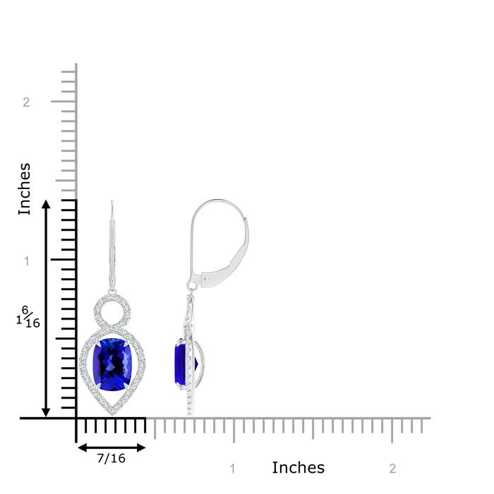 AAAA - Tanzanite / 3.57 CT / 14 KT White Gold