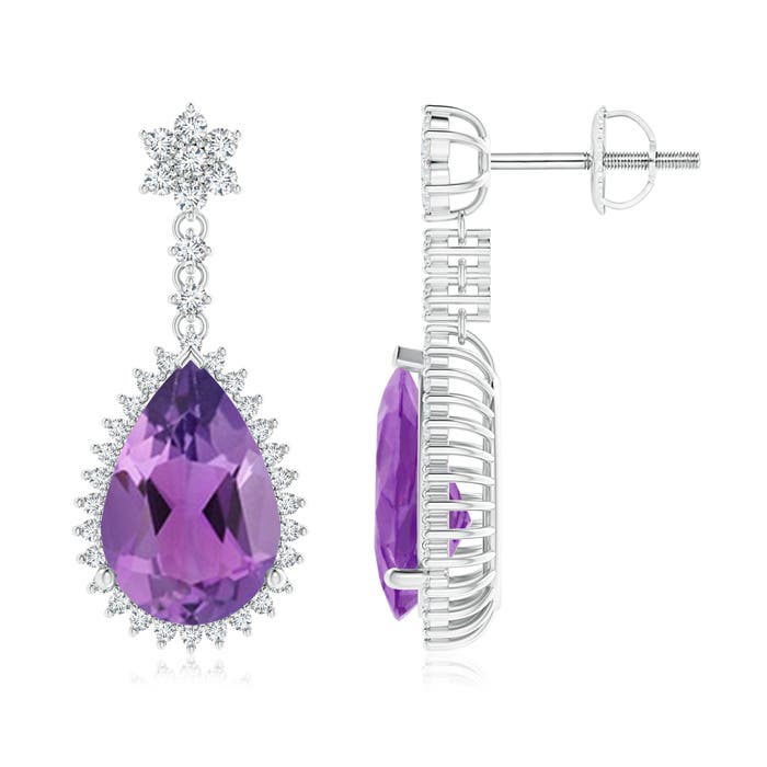 AA - Amethyst / 5.79 CT / 14 KT White Gold