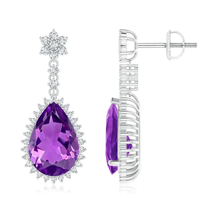 AAAA - Amethyst / 5.79 CT / 14 KT White Gold