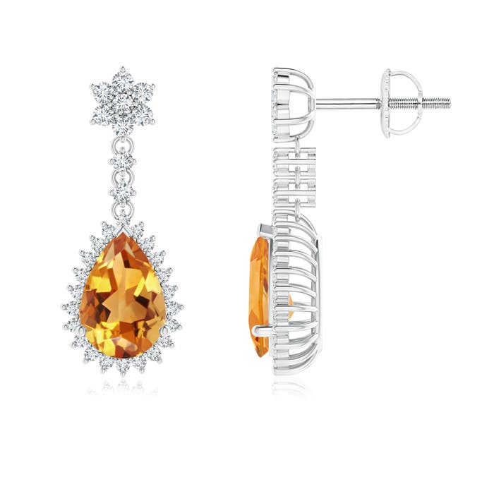 AA - Citrine / 2.92 CT / 14 KT White Gold