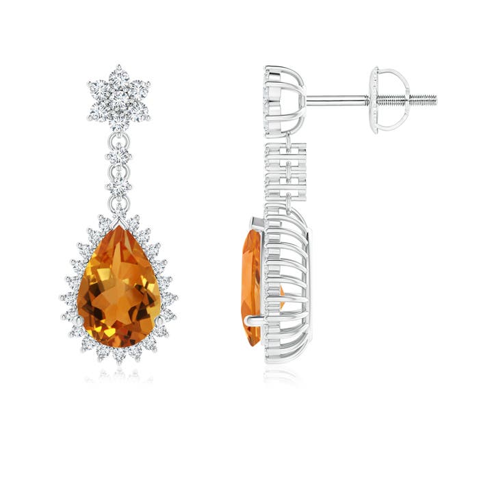 AAA - Citrine / 2.92 CT / 14 KT White Gold