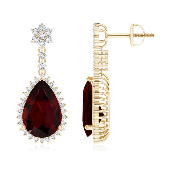 A - Garnet / 7.59 CT / 14 KT Yellow Gold