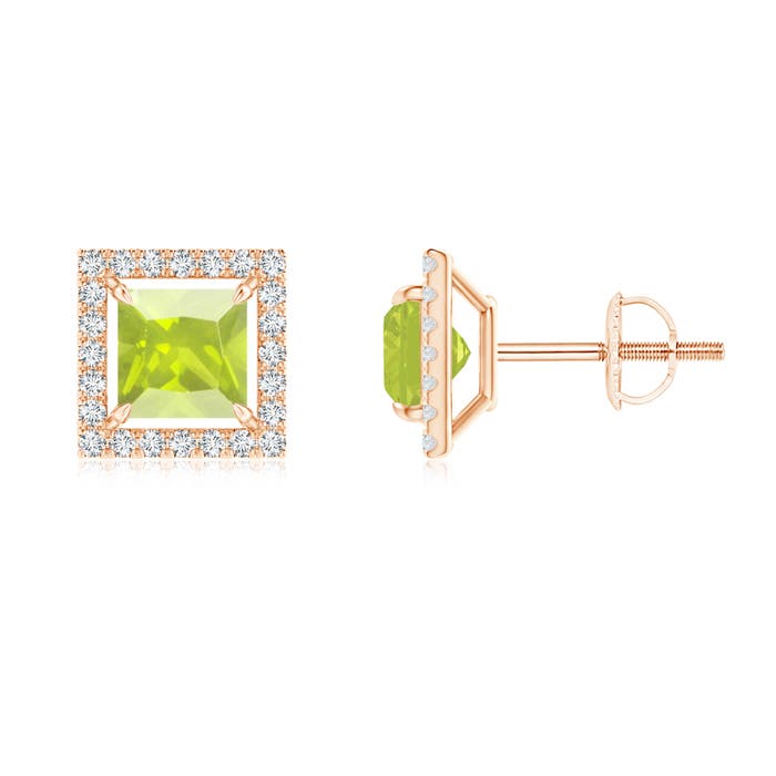 A - Peridot / 1.59 CT / 14 KT Rose Gold