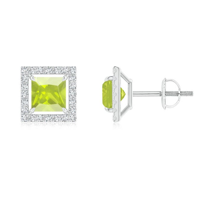 A - Peridot / 1.59 CT / 14 KT White Gold