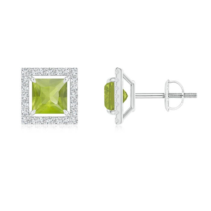 AA - Peridot / 1.59 CT / 14 KT White Gold