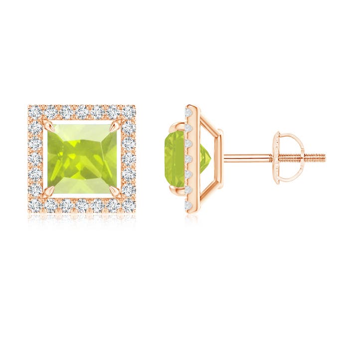 A - Peridot / 2.58 CT / 14 KT Rose Gold