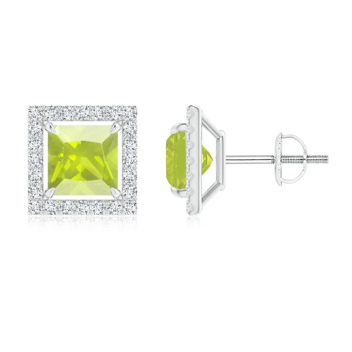 A - Peridot / 2.58 CT / 14 KT White Gold