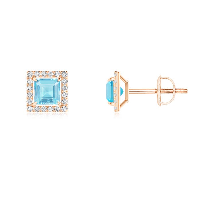 A - Swiss Blue Topaz / 1.08 CT / 14 KT Rose Gold