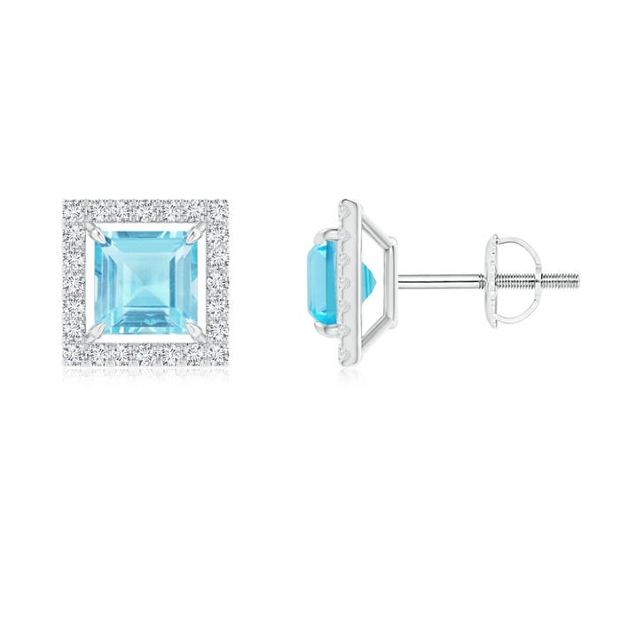 A - Swiss Blue Topaz / 1.79 CT / 14 KT White Gold