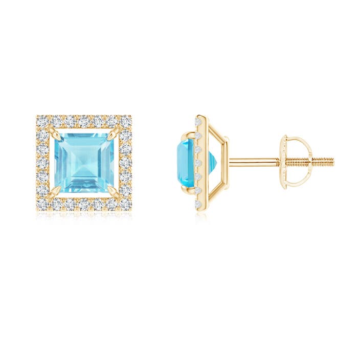 A - Swiss Blue Topaz / 1.79 CT / 14 KT Yellow Gold