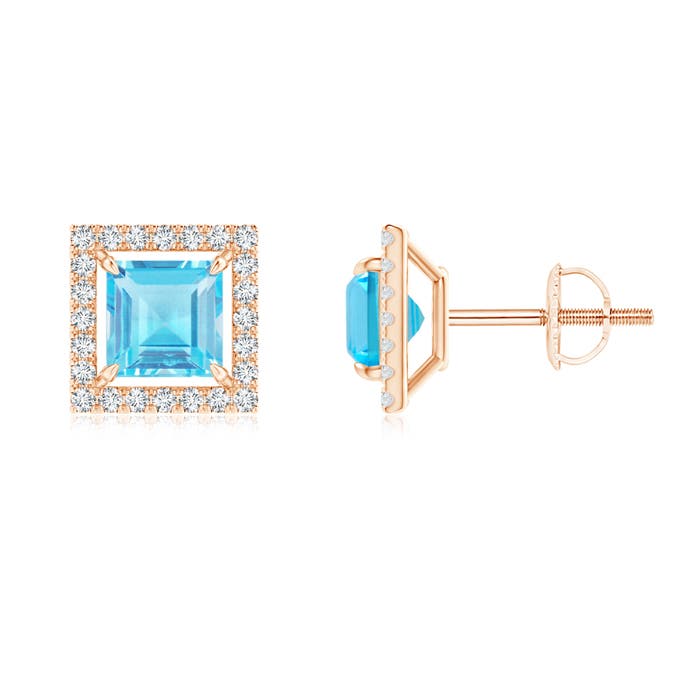 AA - Swiss Blue Topaz / 1.79 CT / 14 KT Rose Gold