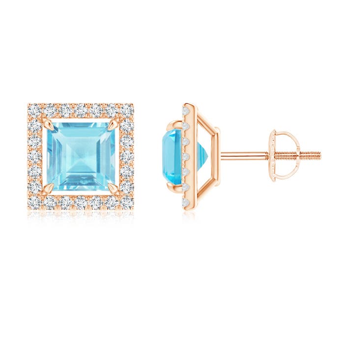 A - Swiss Blue Topaz / 3.08 CT / 14 KT Rose Gold