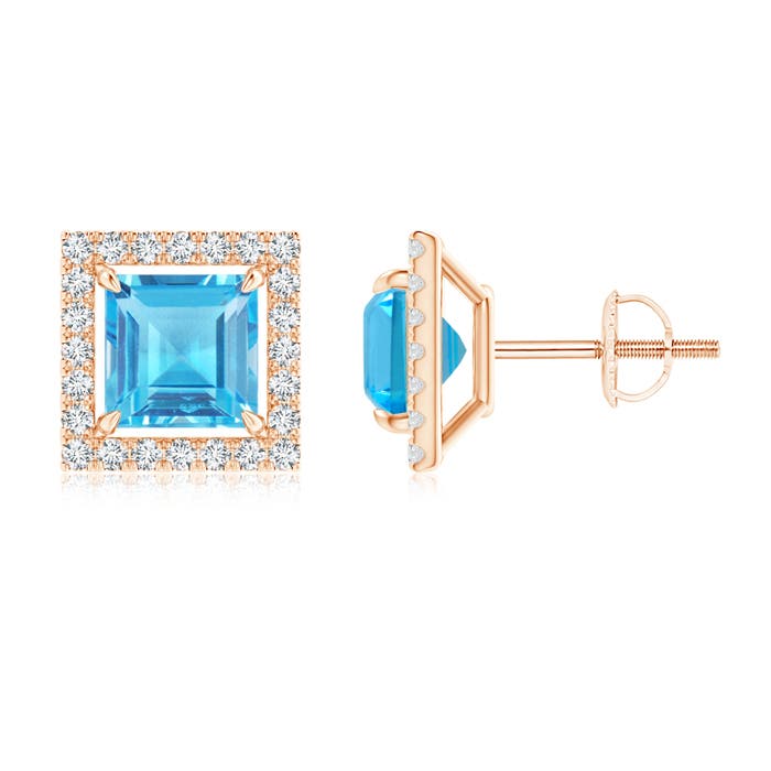 AAA - Swiss Blue Topaz / 3.08 CT / 14 KT Rose Gold