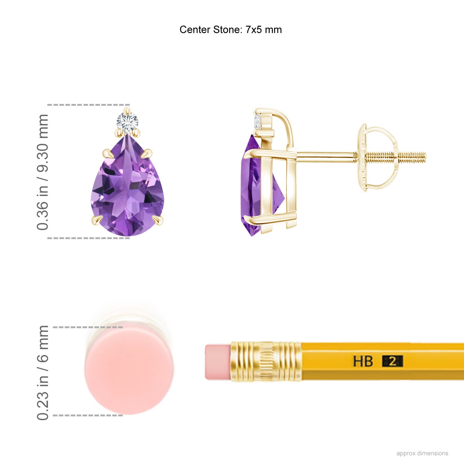 AA - Amethyst / 1.23 CT / 14 KT Yellow Gold