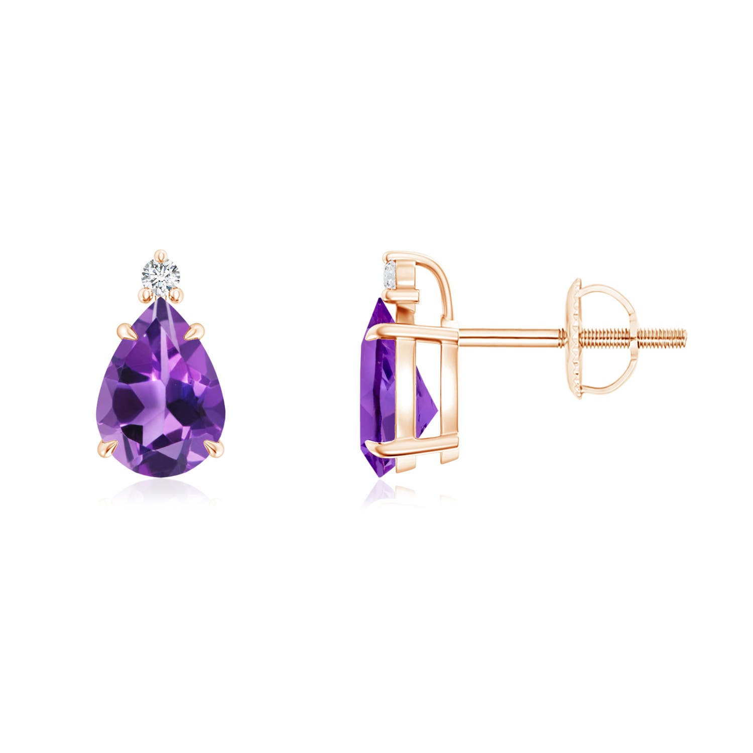 AAA - Amethyst / 1.23 CT / 14 KT Rose Gold