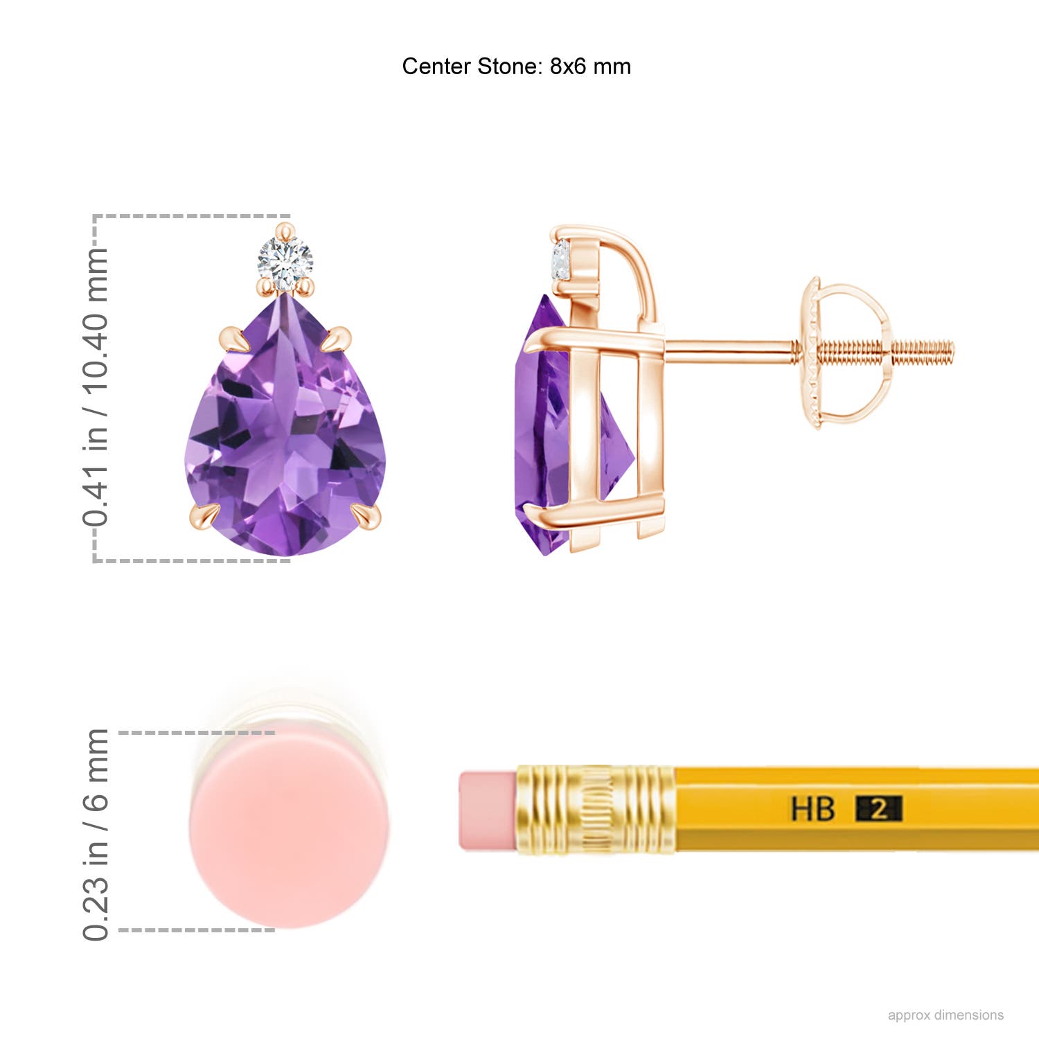 AA - Amethyst / 2.04 CT / 14 KT Rose Gold