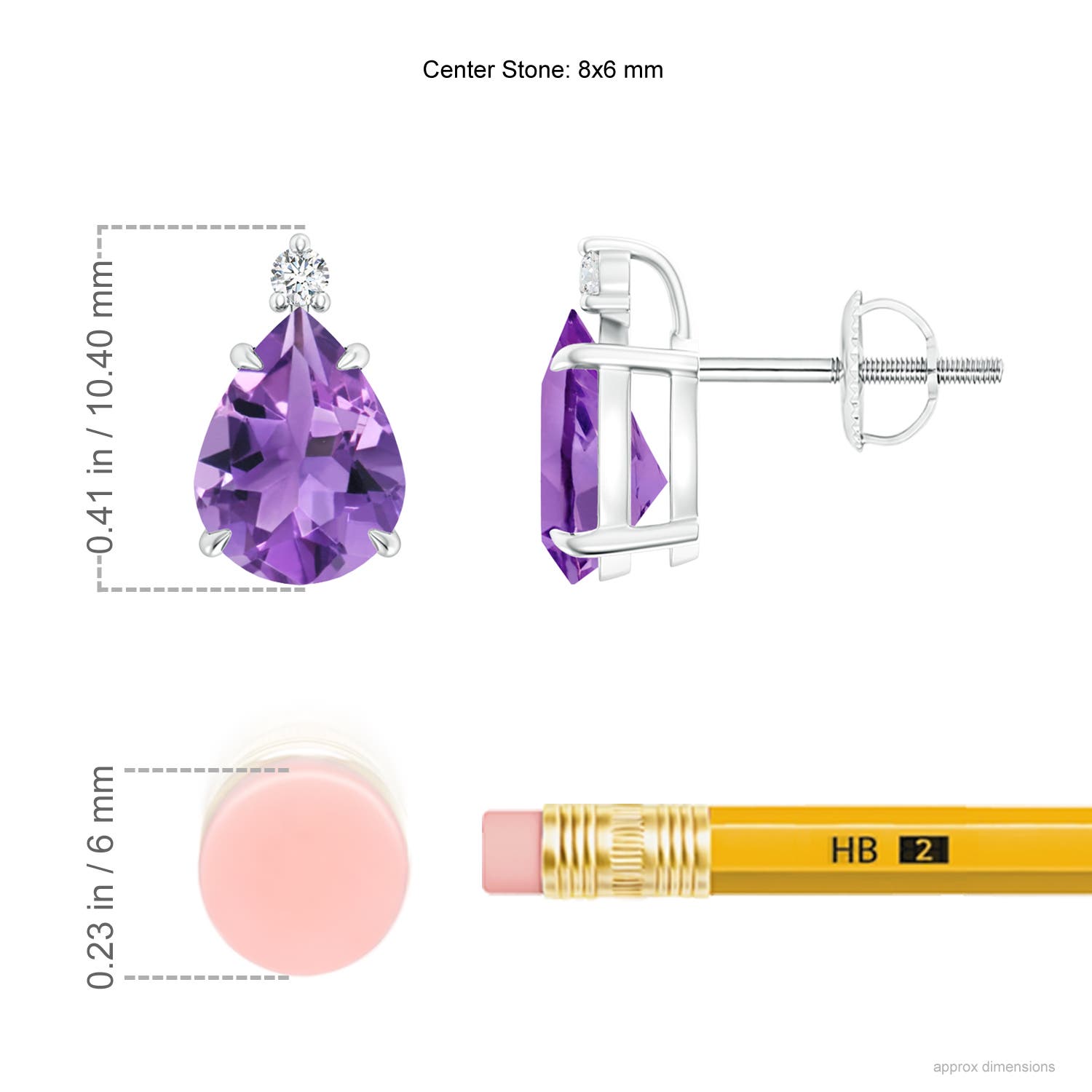 AA - Amethyst / 2.04 CT / 14 KT White Gold