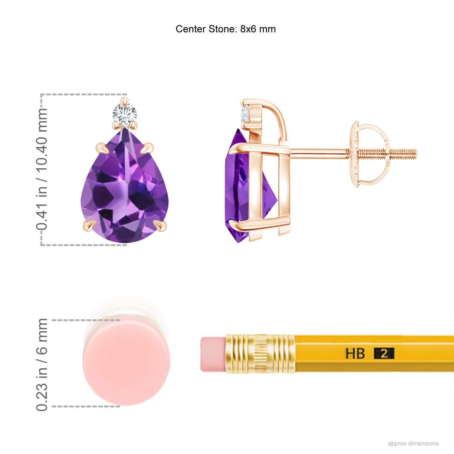 AAA - Amethyst / 2.04 CT / 14 KT Rose Gold