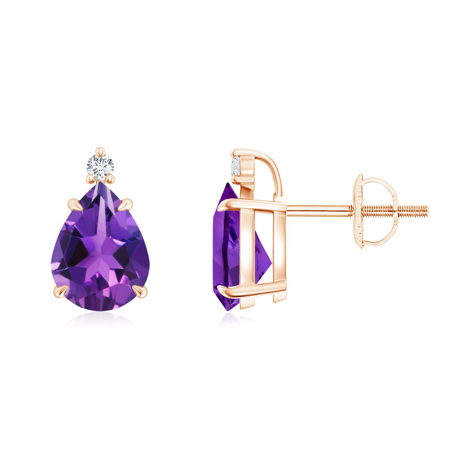 AAAA - Amethyst / 2.04 CT / 14 KT Rose Gold