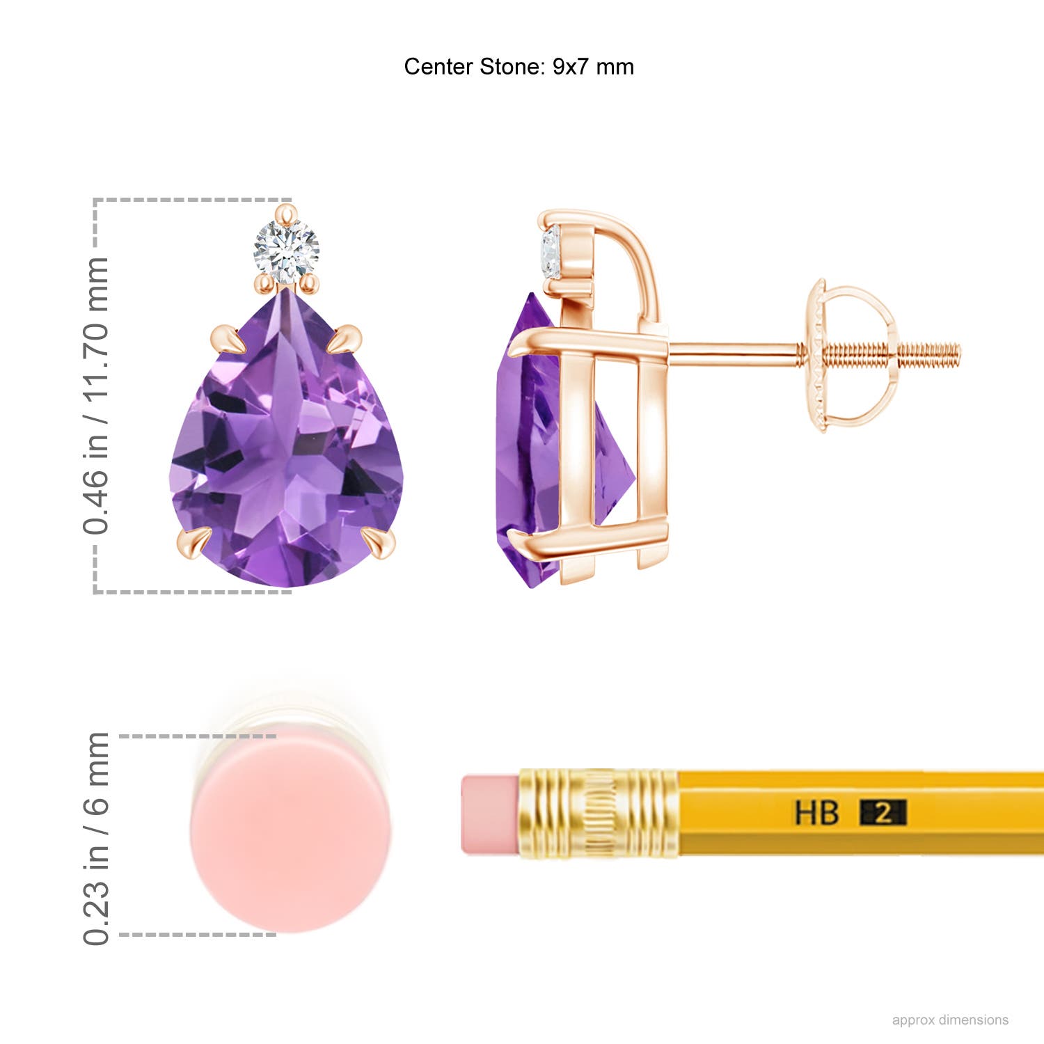 AA - Amethyst / 3.07 CT / 14 KT Rose Gold