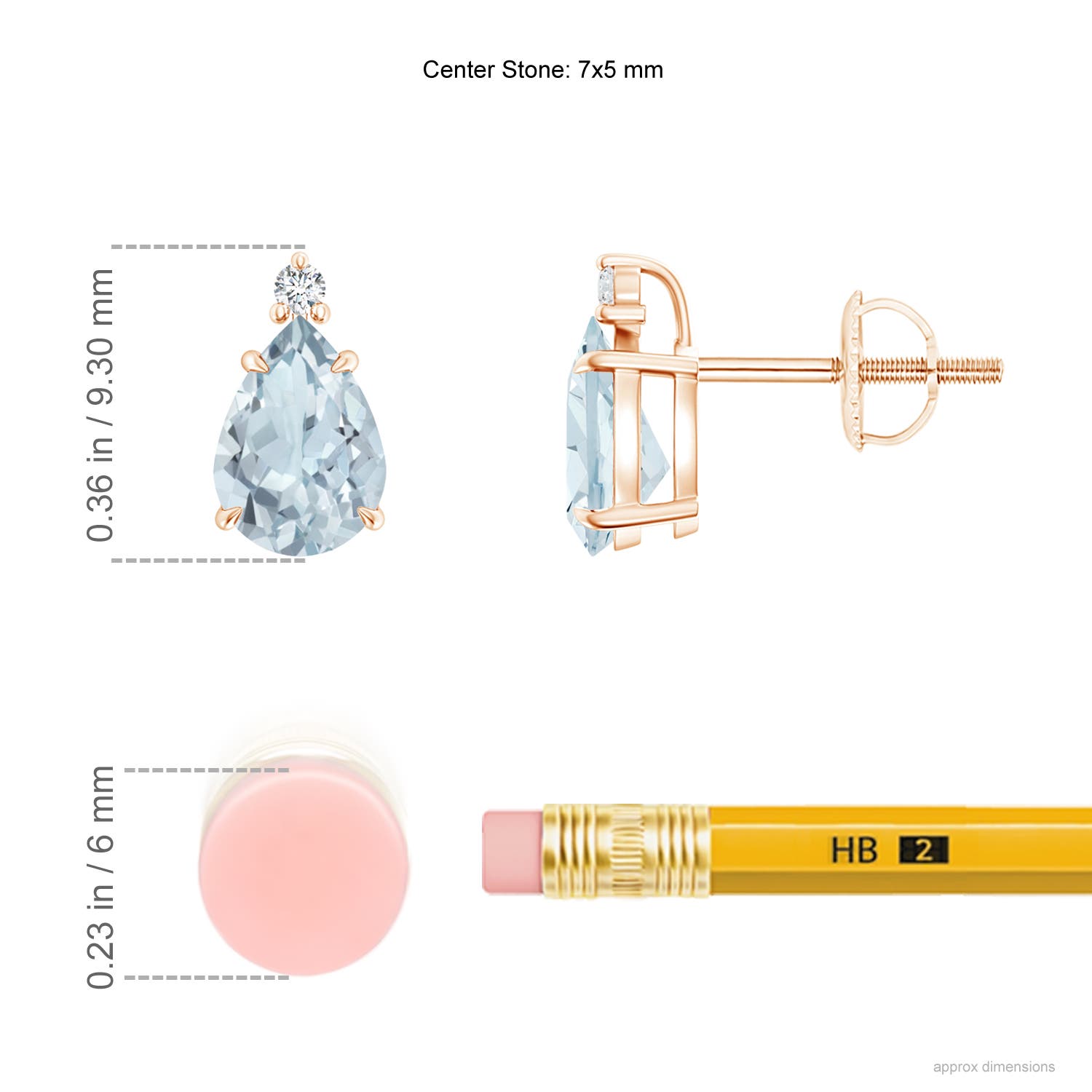 A - Aquamarine / 1.13 CT / 14 KT Rose Gold