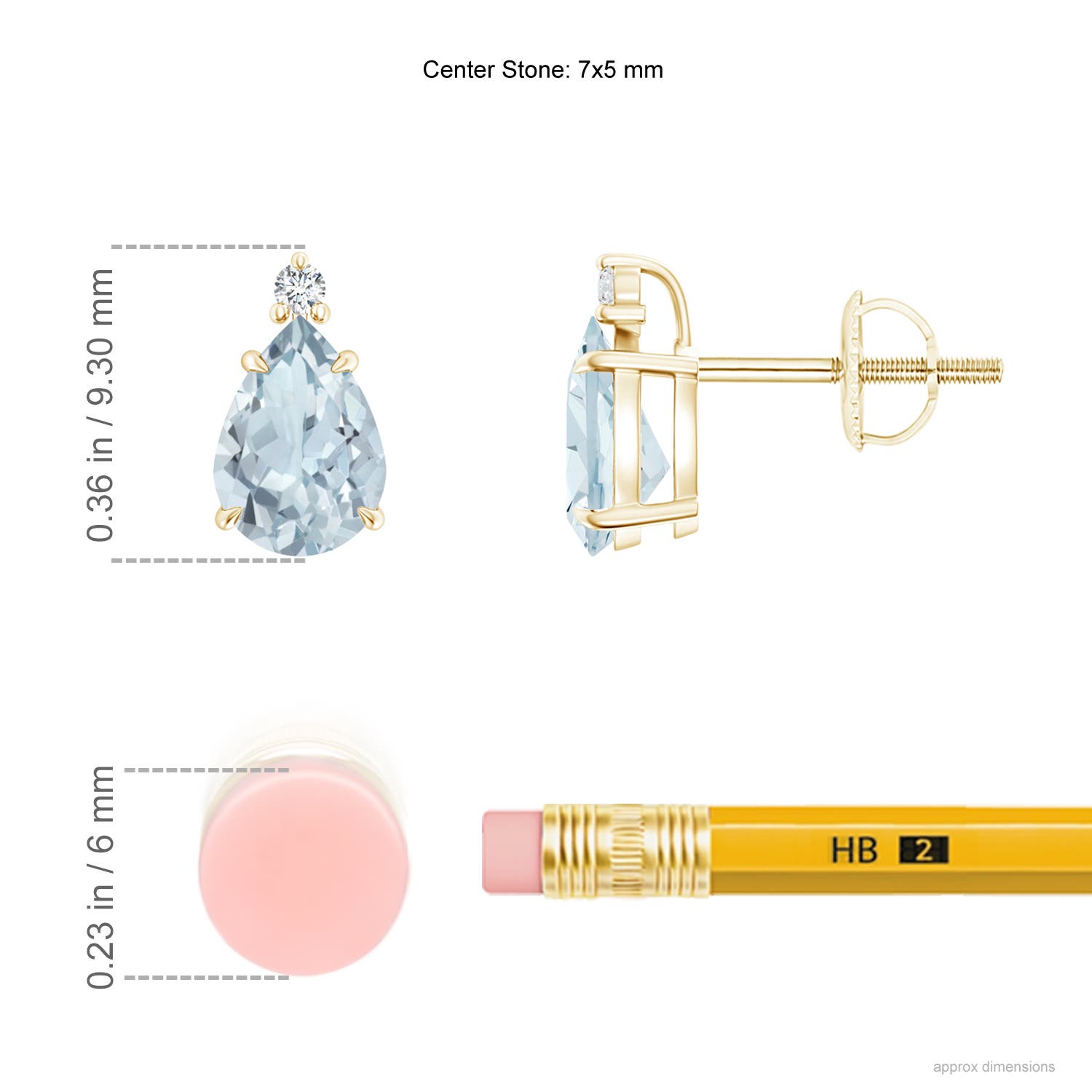 A - Aquamarine / 1.13 CT / 14 KT Yellow Gold