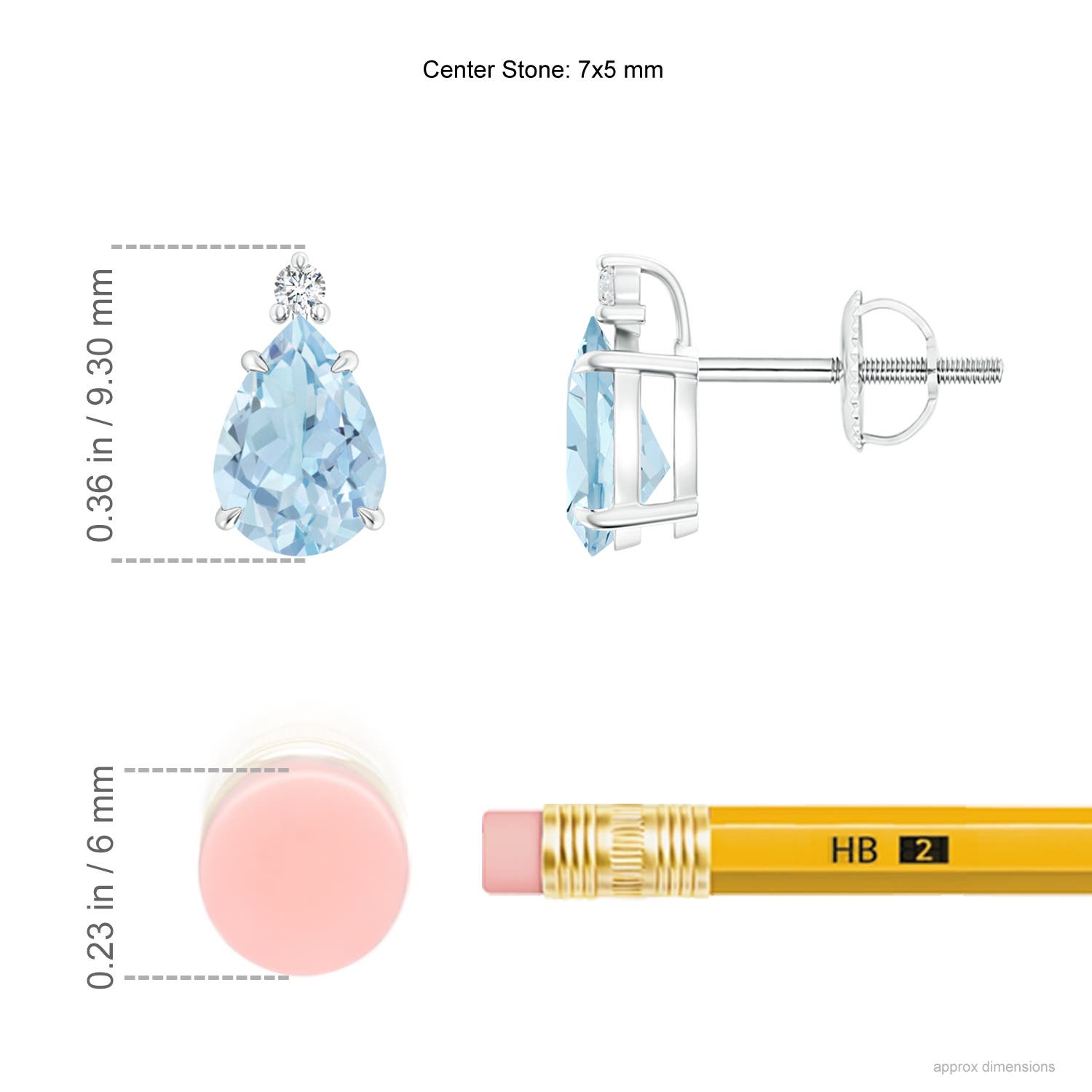 AA - Aquamarine / 1.13 CT / 14 KT White Gold