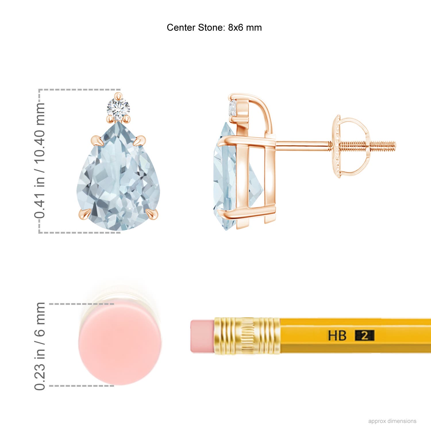 A - Aquamarine / 1.74 CT / 14 KT Rose Gold