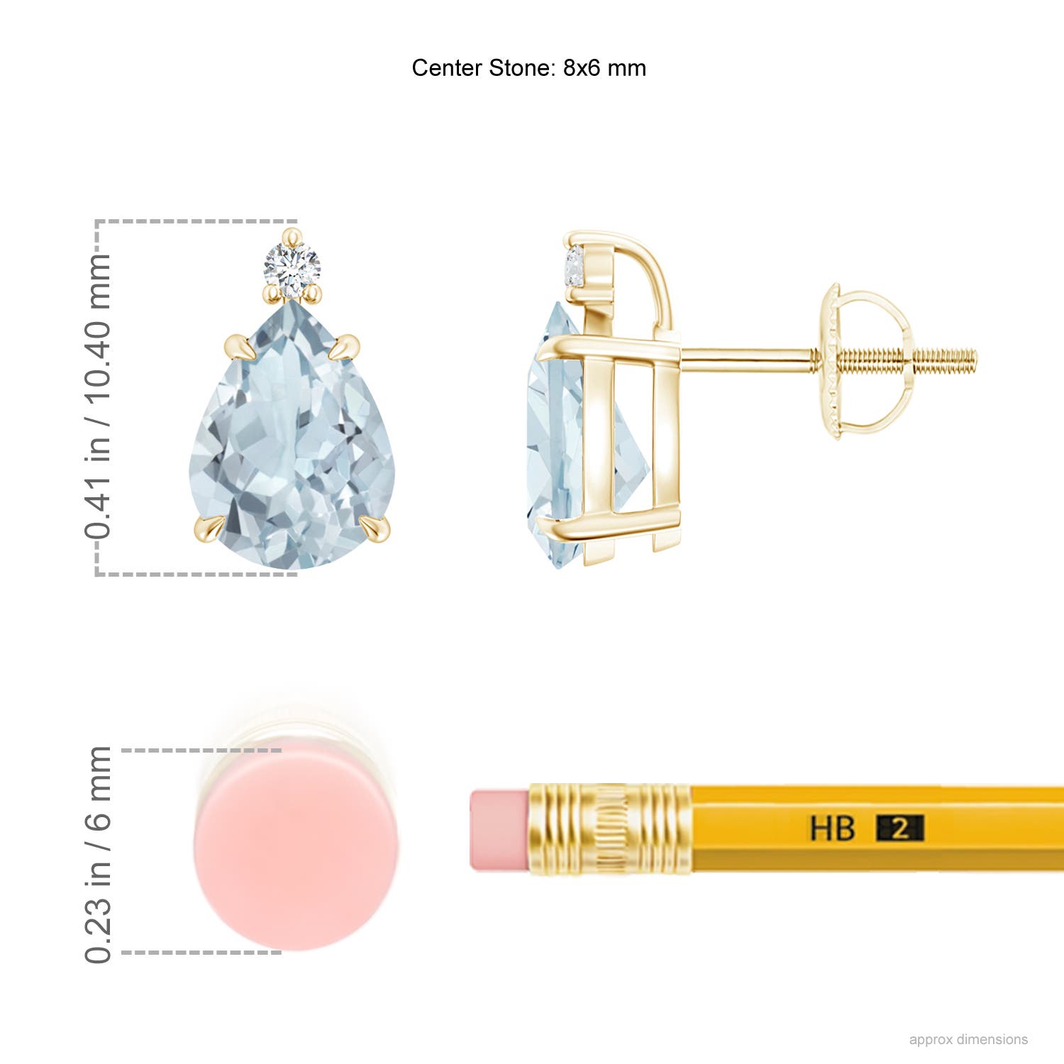 A - Aquamarine / 1.74 CT / 14 KT Yellow Gold