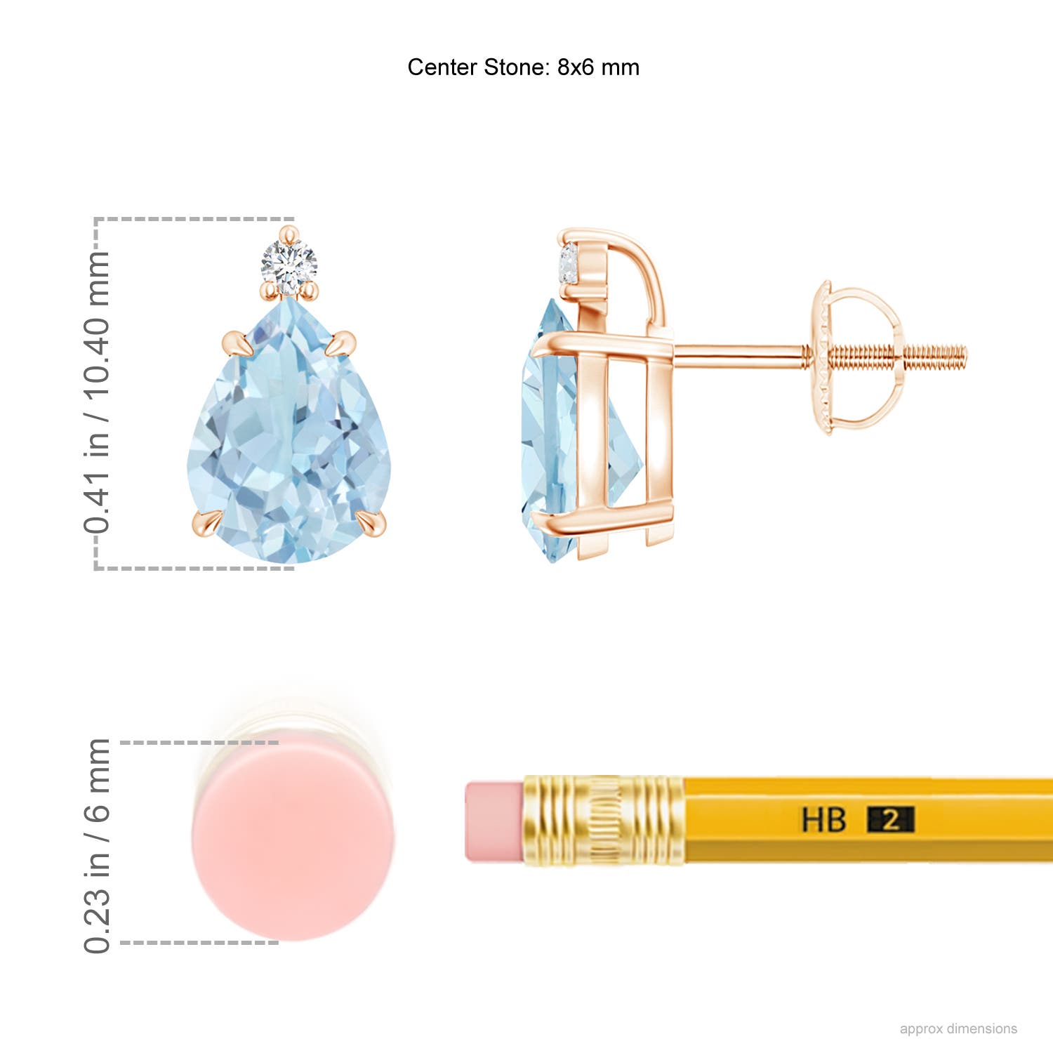 AA - Aquamarine / 1.74 CT / 14 KT Rose Gold