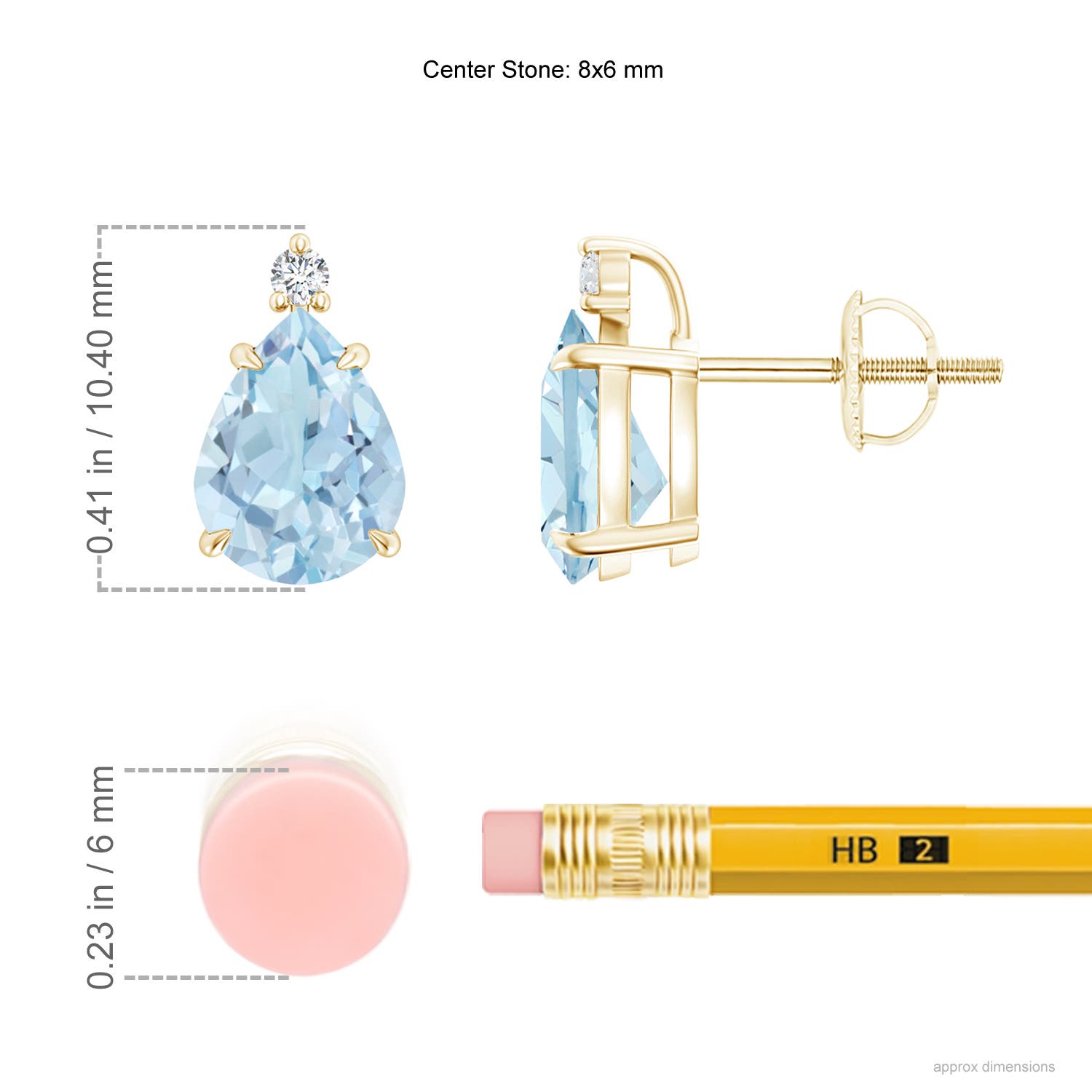 AA - Aquamarine / 1.74 CT / 14 KT Yellow Gold