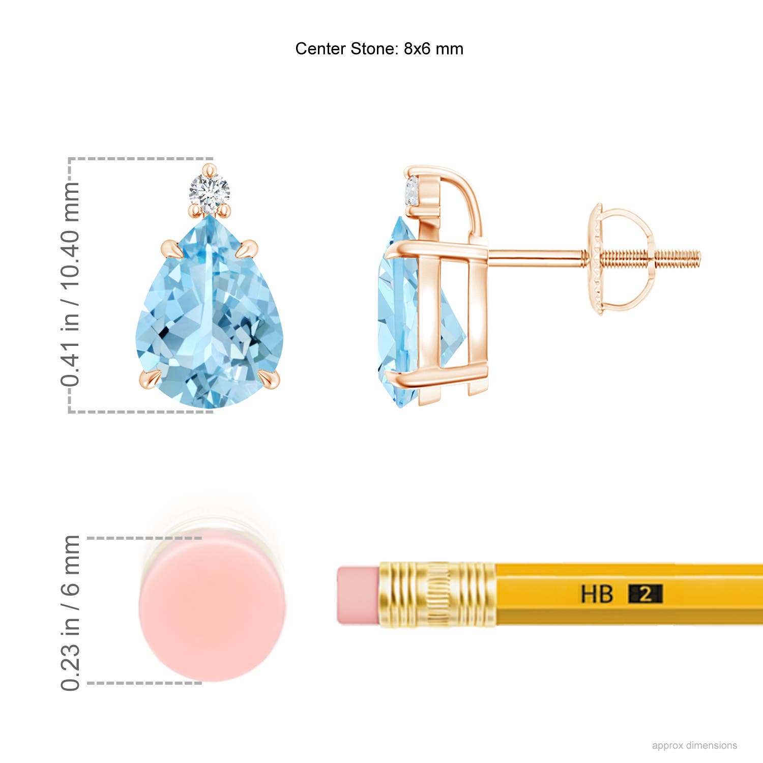 AAAA - Aquamarine / 1.74 CT / 14 KT Rose Gold