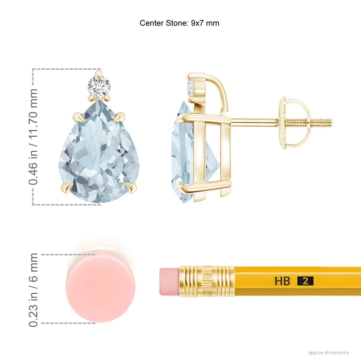 A - Aquamarine / 2.57 CT / 14 KT Yellow Gold