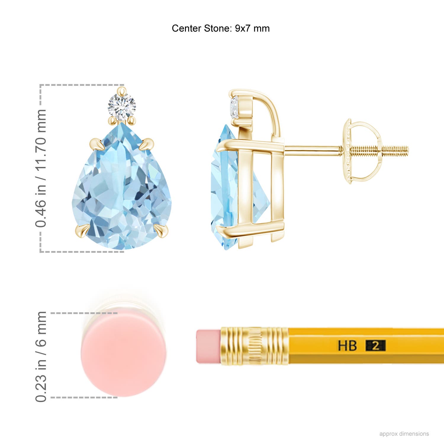 AAA - Aquamarine / 2.57 CT / 14 KT Yellow Gold