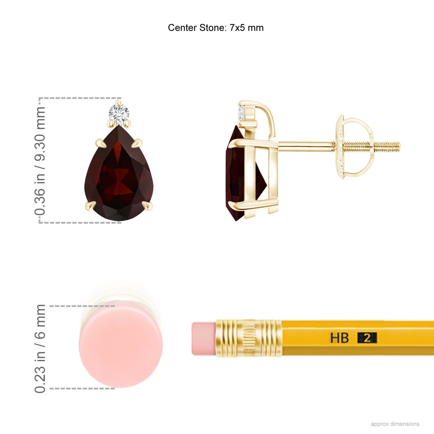 A - Garnet / 1.73 CT / 14 KT Yellow Gold