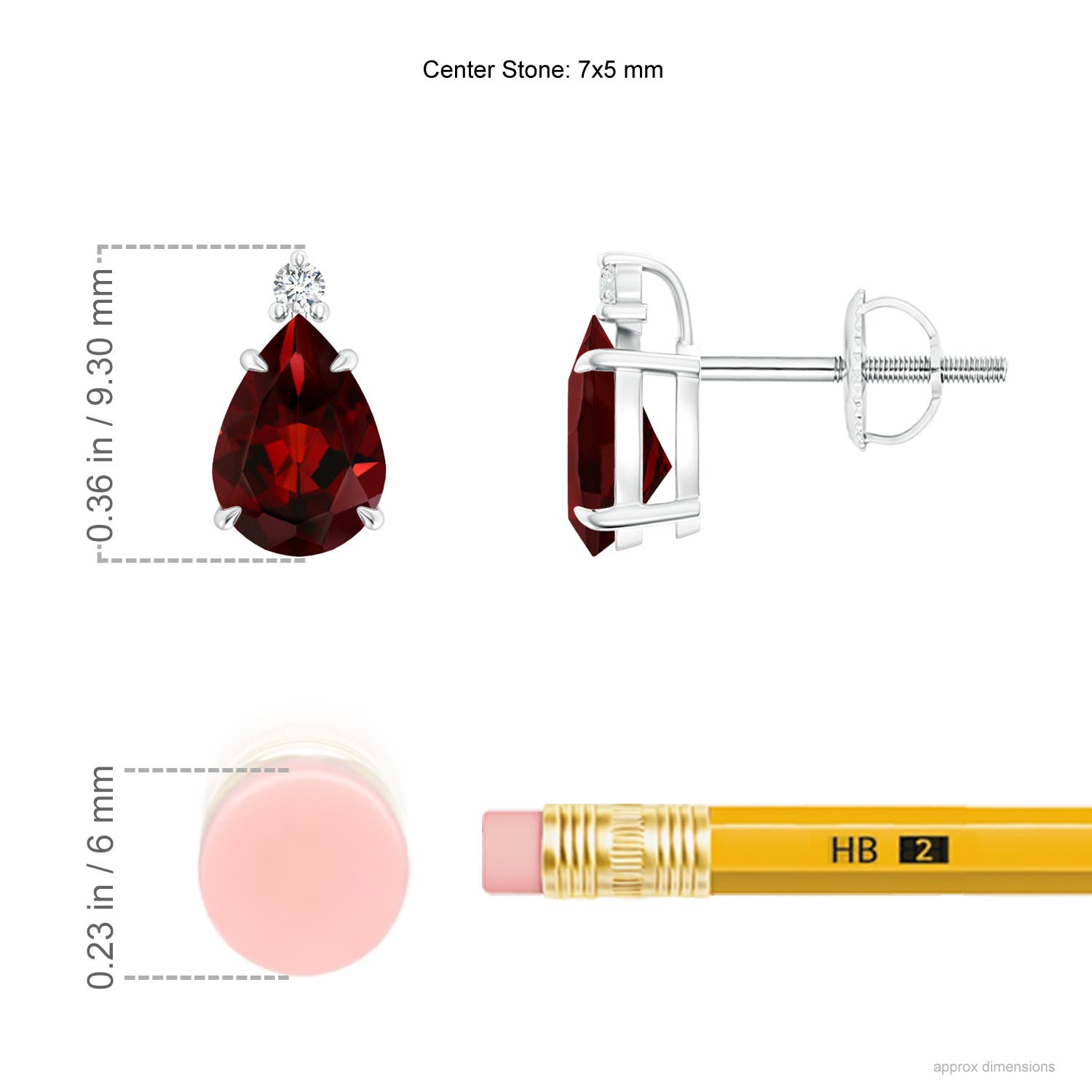 AAA - Garnet / 1.73 CT / 14 KT White Gold