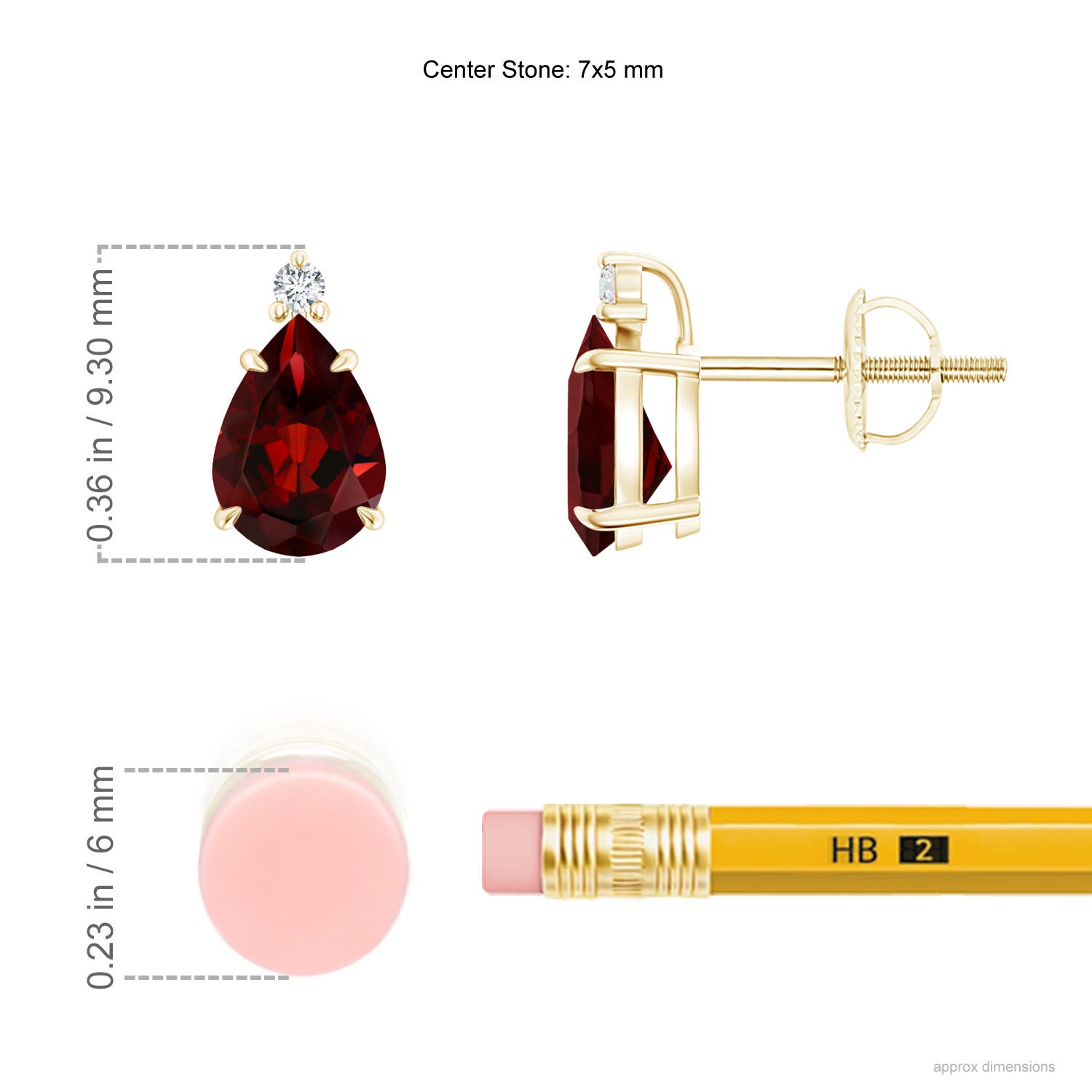 AAA - Garnet / 1.73 CT / 14 KT Yellow Gold