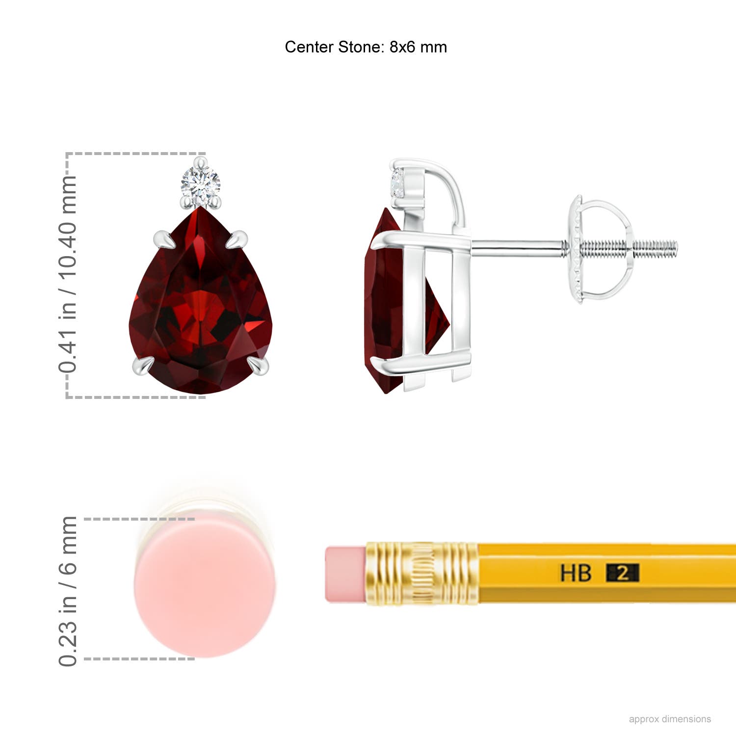 AAA - Garnet / 2.64 CT / 14 KT White Gold