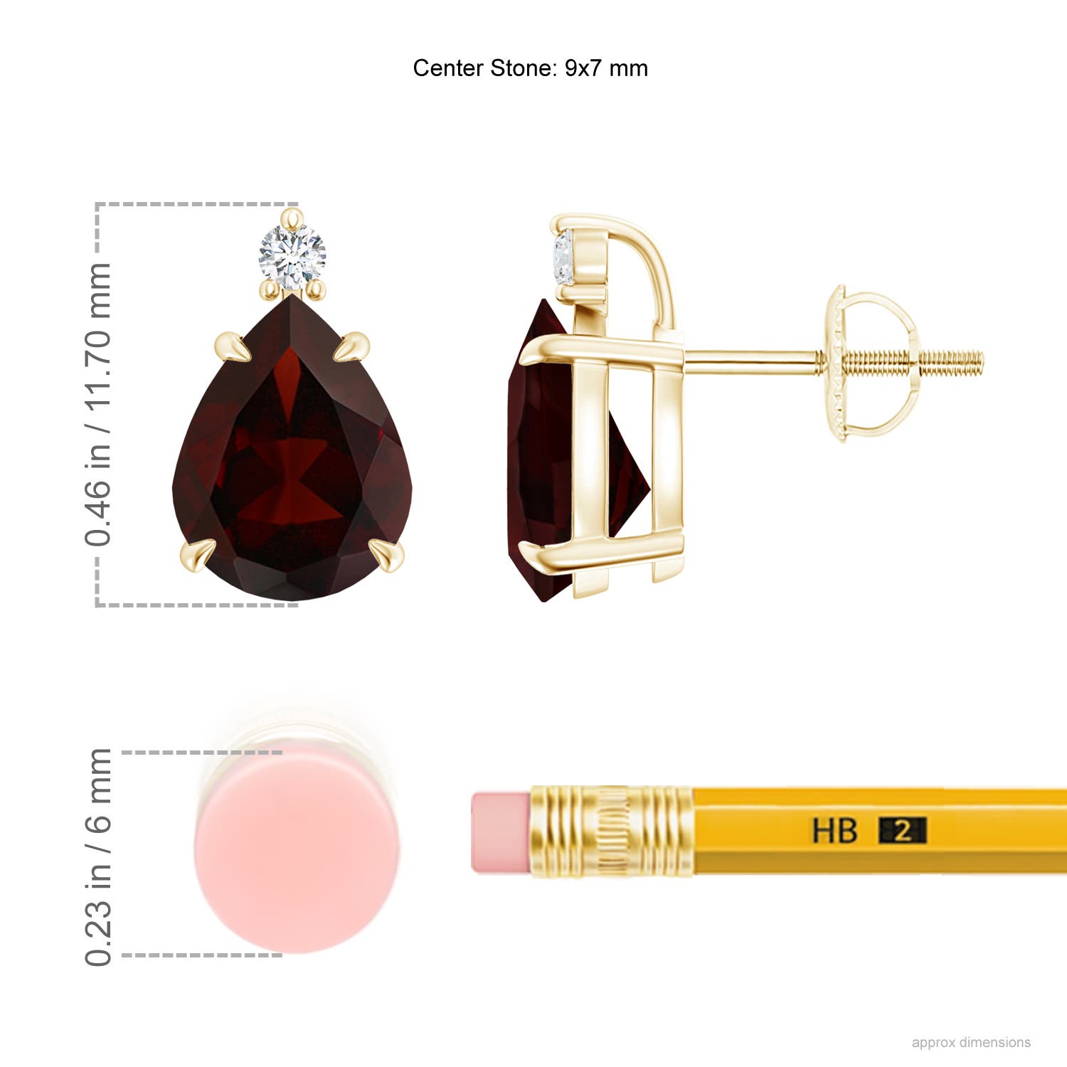 A - Garnet / 3.67 CT / 14 KT Yellow Gold