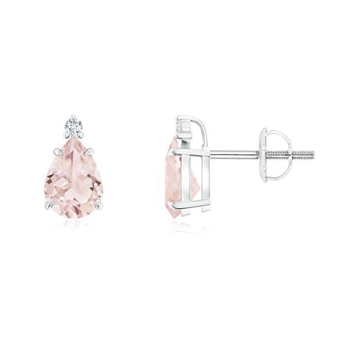 A - Morganite / 1.23 CT / 14 KT White Gold