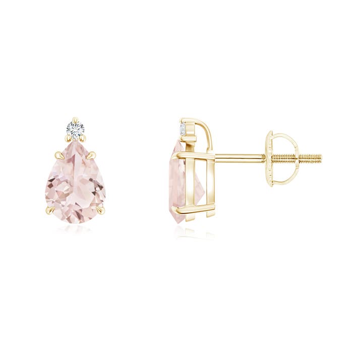 A - Morganite / 1.23 CT / 14 KT Yellow Gold