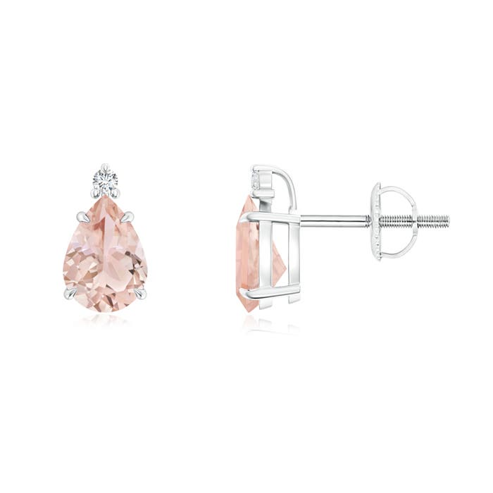 AAA - Morganite / 1.23 CT / 14 KT White Gold