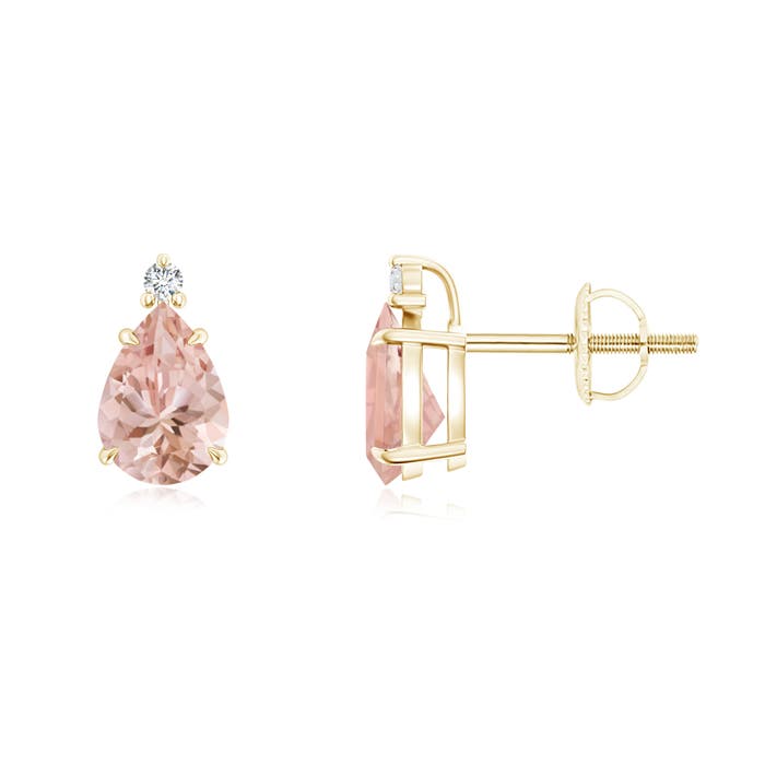 AAAA - Morganite / 1.23 CT / 14 KT Yellow Gold