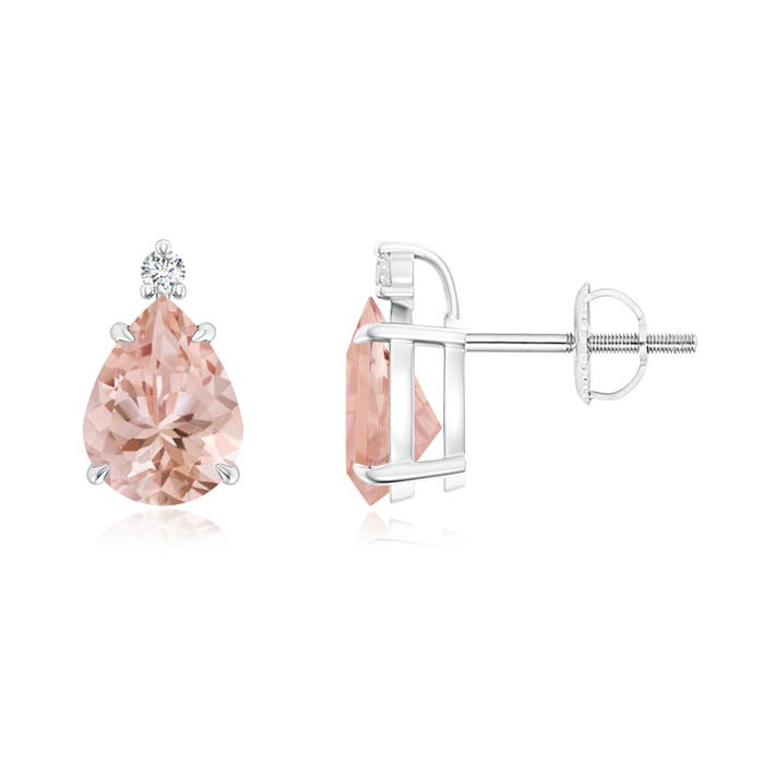 AAAA - Morganite / 1.94 CT / 14 KT White Gold