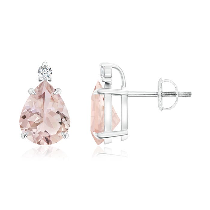 A - Morganite / 2.87 CT / 14 KT White Gold