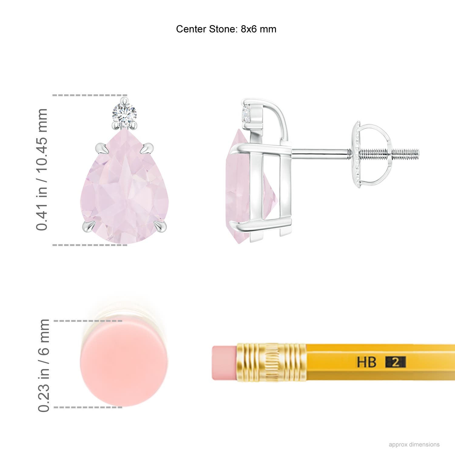 A - Rose Quartz / 2.24 CT / 14 KT White Gold