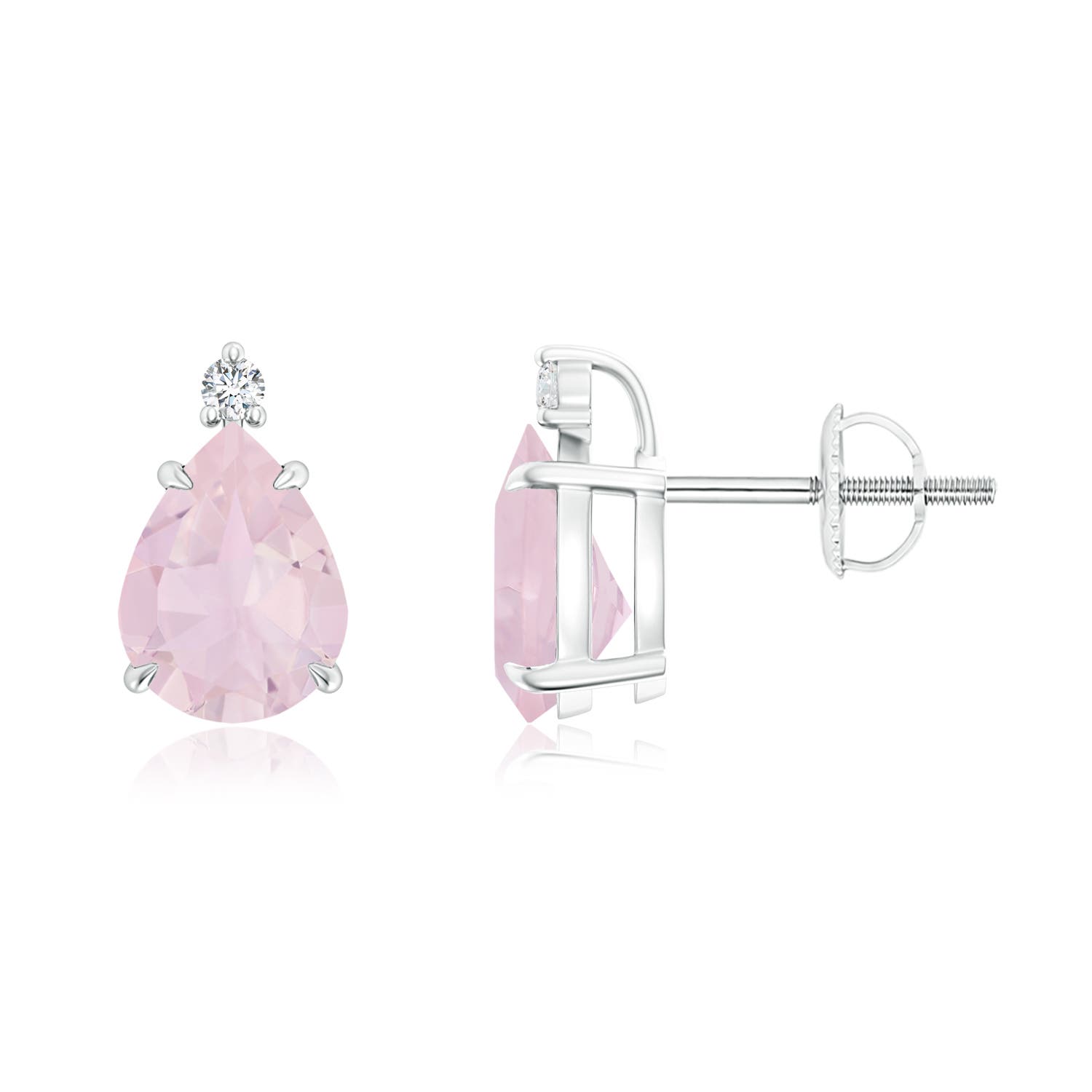 AA - Rose Quartz / 2.24 CT / 14 KT White Gold