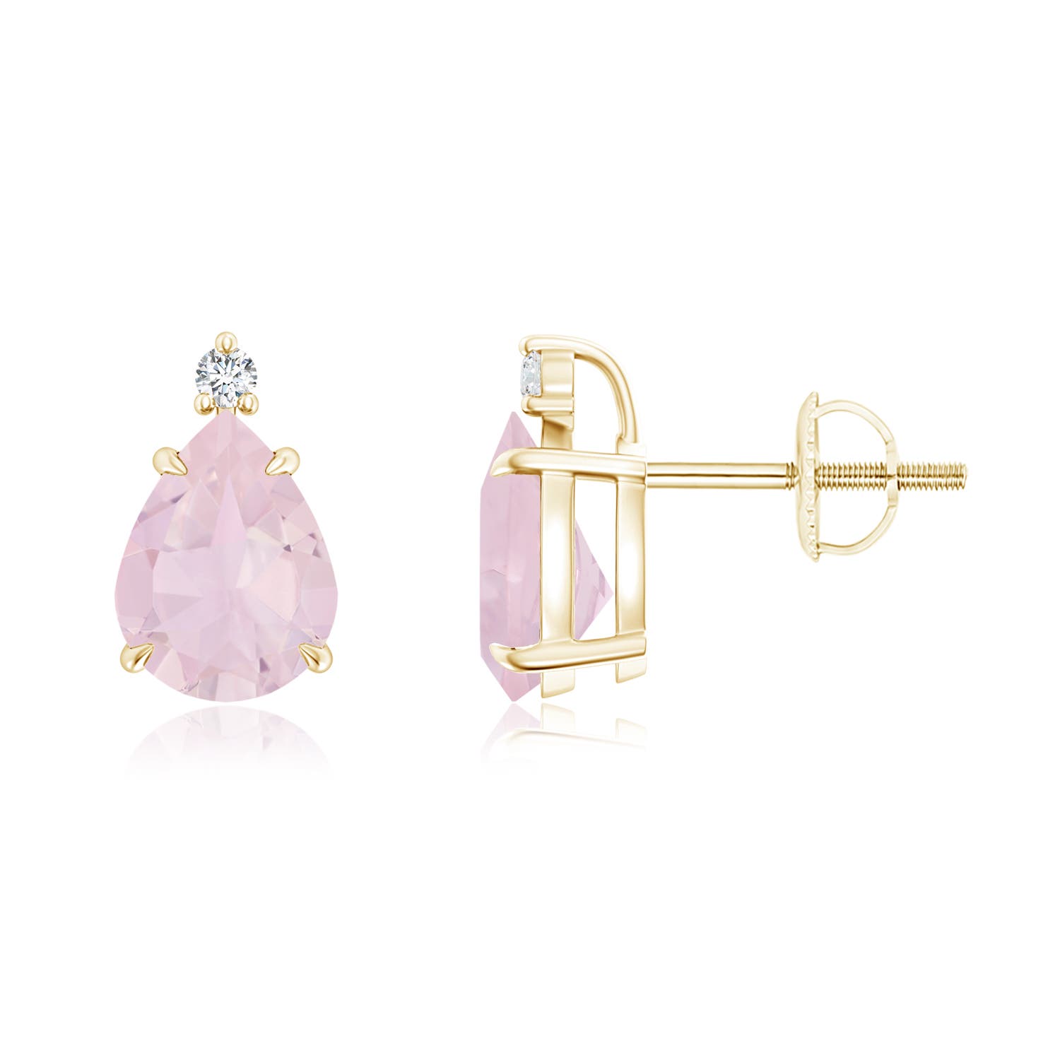 AA - Rose Quartz / 2.24 CT / 14 KT Yellow Gold